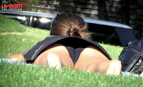 Candid sex gallery of Wind blown upskirt. Accident in a park