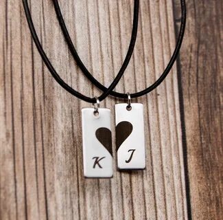 Couples Necklace Dainty Heart Necklace Personalized Etsy Rel