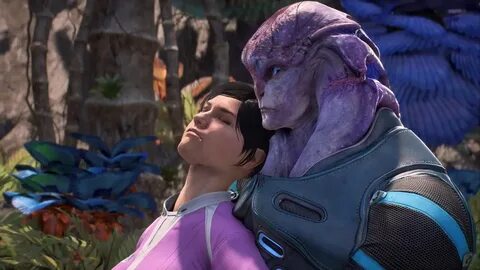 Mass Effect: Andromeda: Jaal Romance Cut-scenes - YouTube