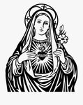 Immaculate Heart Of Mary Vector , Transparent Cartoon, Free 