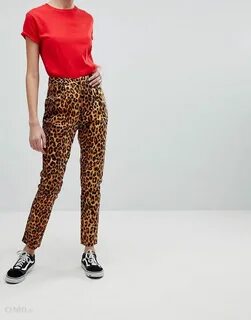Daisy Street Peg Trousers In Leopard Print - Multi - Ceneo.p
