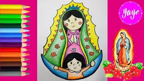 Cómo colorear la virgen de Guadalupe paso a paso dibujos par