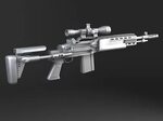 M14 EBR Sniper Rifle - 3D Model by SQUIR