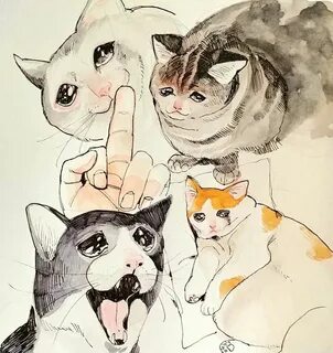 Pin by Tea Lover on BOX Cat art, Cat artwork, Animal drawing