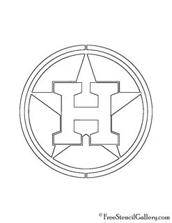 Astros Houston Stencil Mlb Coloring Pages Stencils Patterns 