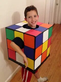 Rubik's Cube Costume DIY Hjemmelavet kostume, Kreative ideer