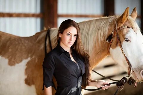 women, Model, Portrait, Long Hair, Horse, Animals, Equine, S