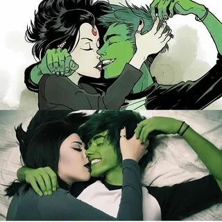 Raven and Beast Boy (With images) Beast boy, Raven cosplay, 