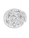 Pizza coloring pages. Free Printable Pizza coloring pages.