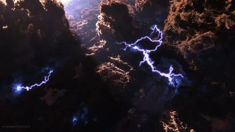 #512762 artwork fantasy art digital art storm lightning clou