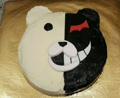 Monokuma bear cake Anime cake, No bake cake, Cake