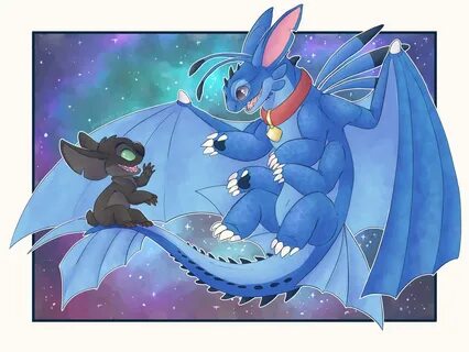 Toothless and Stitch How to Train your Dragon Disney Lilo Et