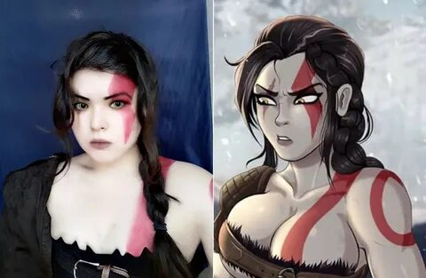 Kratos Cosplay Makeup ( Female Version ) 🗡 God of War 🛡 Cosp