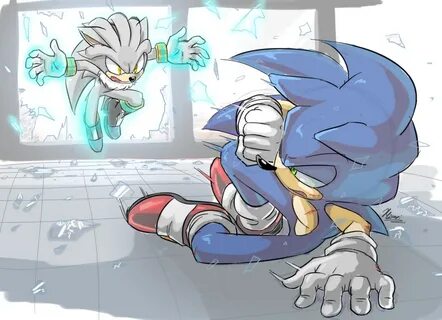 Пин на доске Silver the Hedgehog