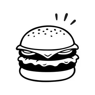 Veg Burger Drawing / You can also make the burger buns. - Go
