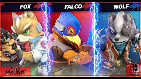 Fox & Falco VS Wolf Super Smash Bros Ultimate 60FPS - YouTub