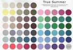 12-Tone True Summer palette Палитра, Цветовые схемы, Мягкая 