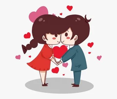 Couple Valentines Day Cartoon Clipart , Png Download - Love 