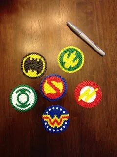 DC comics justice league perler bead coasters/ornaments/meda