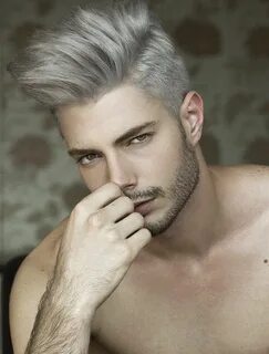 Male Ashy Grey Silver Blonde Hair Dye Color White hair men, 