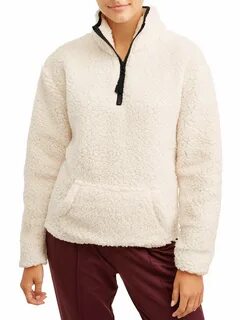 walmart sherpa pullover time and tru Latest trends OFF-62
