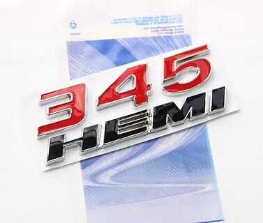 Red Yoaoo ® New Chrome OEM 345 HEMI 345HEMI Emblem Badge All
