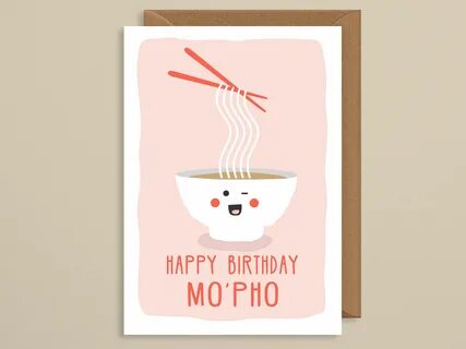 5 Cards Soy Happy It's Your Birthday Asian Food Puns Art Car