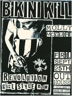 Bikini Kill Vintage Concert Poster by Raggedy-Wands Punk pos