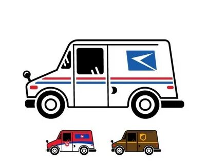 Mail Truck SVG File Postal Truck SVG Post Office Clip Art Et