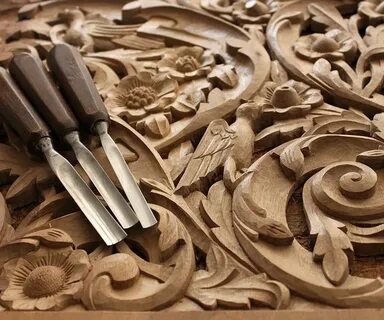 Carving a wood panel Carving, Carved wood wall art, Wood car