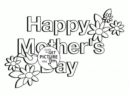 Picture for Mother's Day coloring page for kids, coloring pa