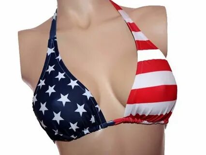 USA Flag Halter Bikini Top multiple Coverage Options Etsy Bi