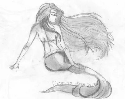 mermaid sketch by Aayane91 on deviantART Mermaid sketch, Mer