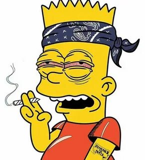 Bart. Simpson is a Crip getting high ♌ Bart simpson art, Sim