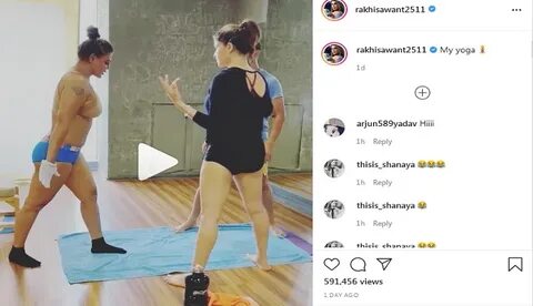 Rakhi Sawant gets brutally trolled for her yoga in nude outf