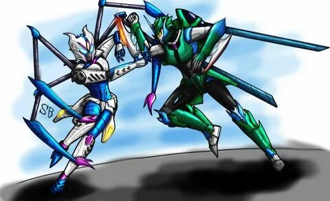 Airachnid vs Arcee (Shattered Glass) by SoundBluster Shatter