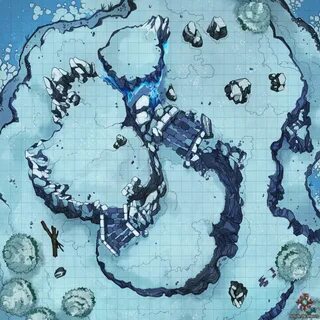 Snowy Hill Battle Map for Dungeons And Dragons by Hassly on 