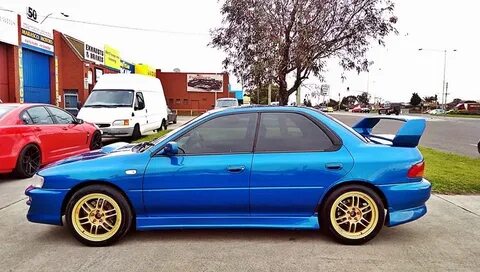 Subaru WRX/STI GC8 Blue Enkei RPF1 Wheel Front