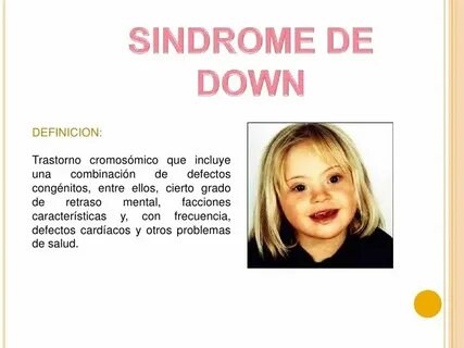 Sindrome de down Síndrome de down, Lenguaje, Definiciones
