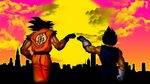Goku And Vegeta Fist Bump posted by Michelle Tremblay