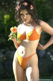 Devin Devasquez strips off her orange lingerie (Mac and Bumb