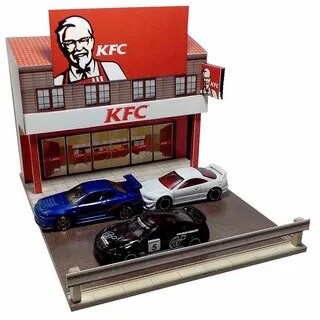 1:64 Diorama Buildings Shops & Stores for Hot Wheels 1/64 sc