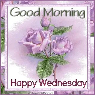 Good Morning Happy Wednesday Flower Gif Quote good morning w