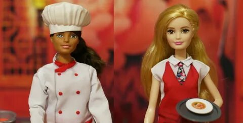 Барби шеф-повар и официантка: две куклы в одном наборе (обзо