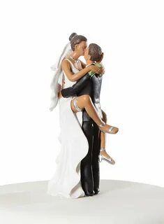 Funny Sexy African American Wedding Cake Topper - Custom Pai