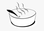 Hot Bowl Of Soup Clipart - Black And White Clip Art Soup, HD