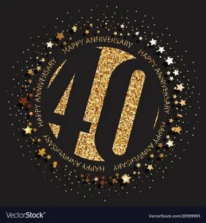 40th birthday logo Royalty Free Vector Image - VectorStock