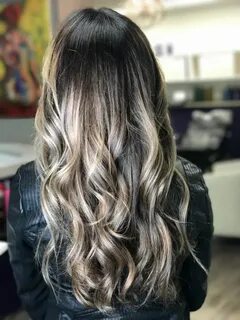 Ash Blonde Balayage, dark root! I Love it! Ash blonde balaya