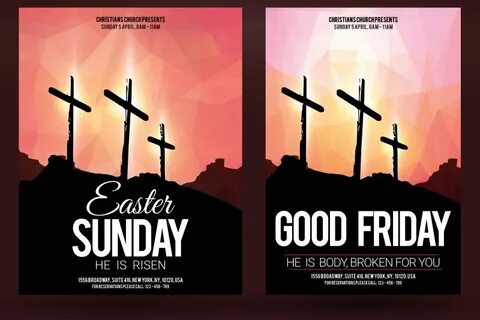 Easter Sunday Good Friday Church Flyer By artolus TheHungryJ