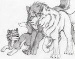 Wolves and Pup 2 Anime wolf drawing, Anime wolf, Cartoon wol